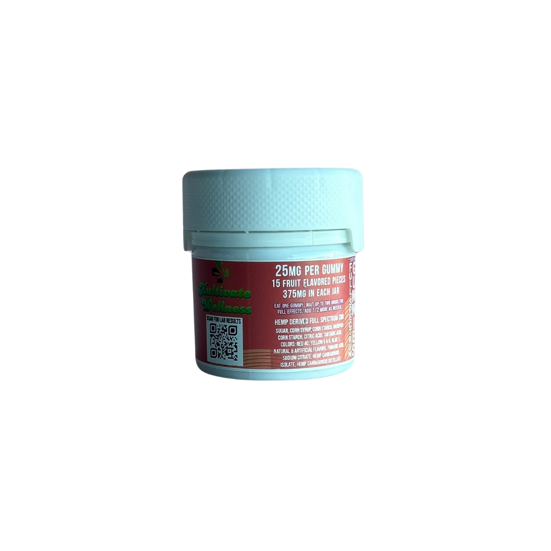 Kultivate Wellness Regular Strength Sour Full Spectrum Gummies 25mg
