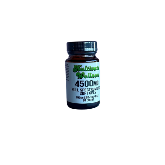 4500mg Full Spectrum CBD Gel Capsules 30 Count