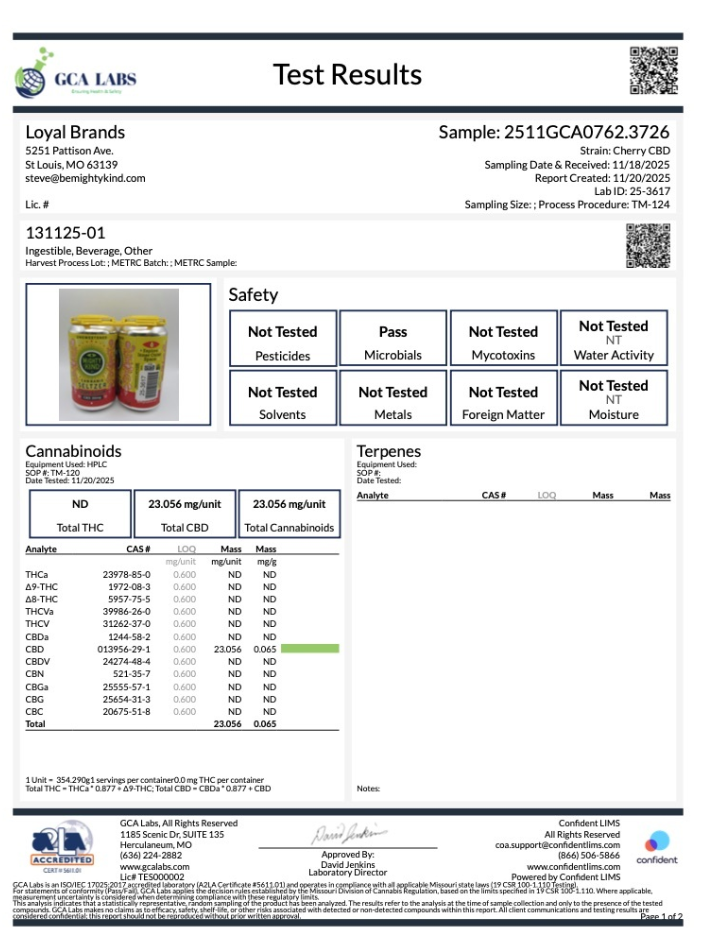 Mighty Kind CBD Seltzer