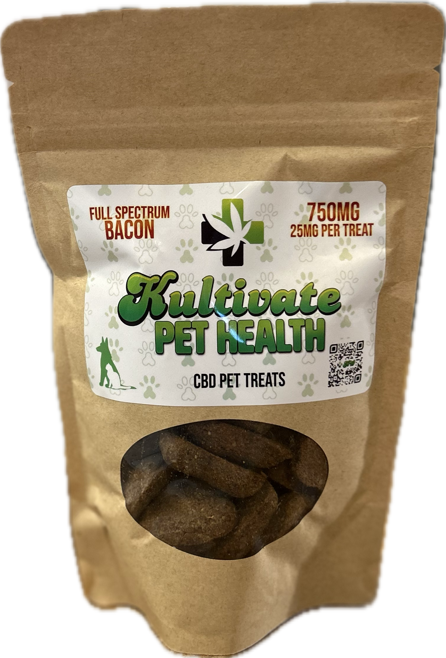 KW Pet Health Full Spectrum Bacon Treats 25mg