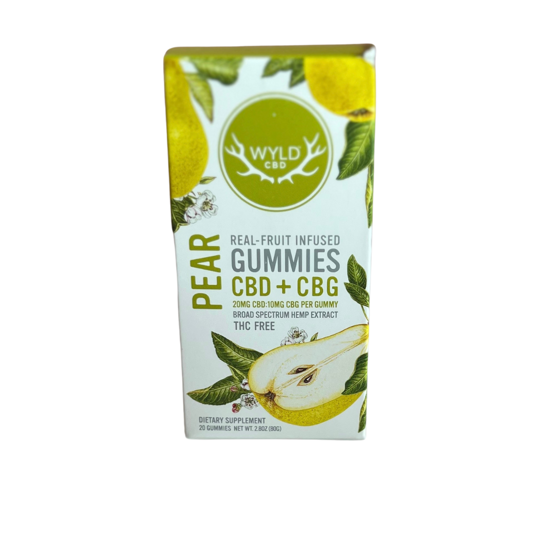 WYLD Pear CBD + CBG Relief Gummies