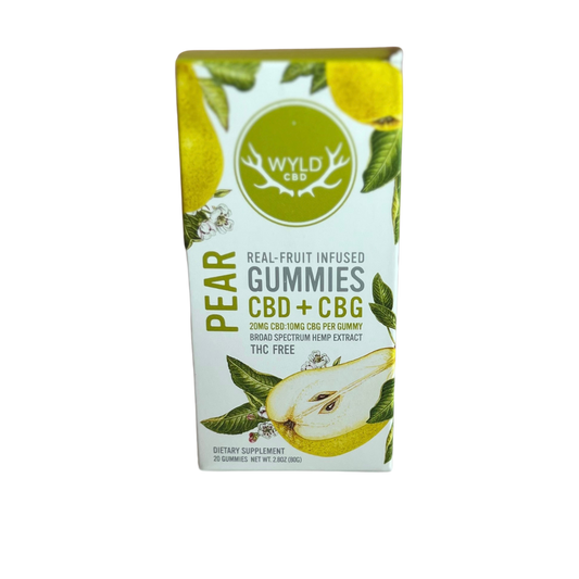 WYLD Pear CBD + CBG Relief Gummies