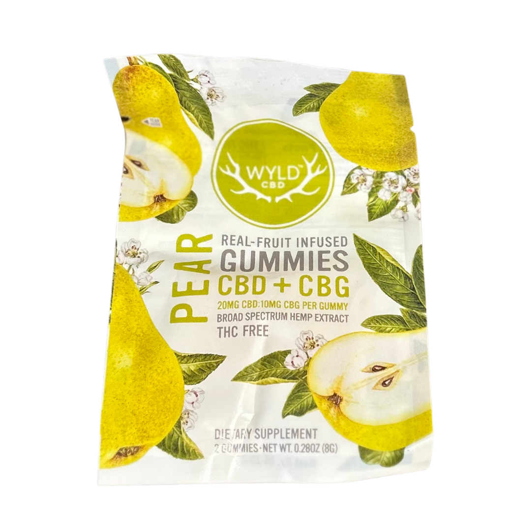 WYLD Pear CBD + CBG Relief Gummies